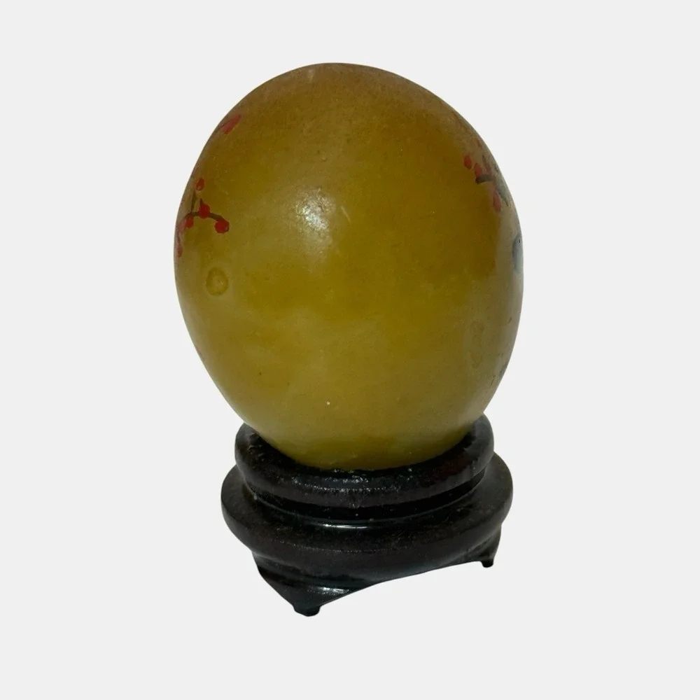 Vintage Hand Painted Jade Eggs‎ 1.5
